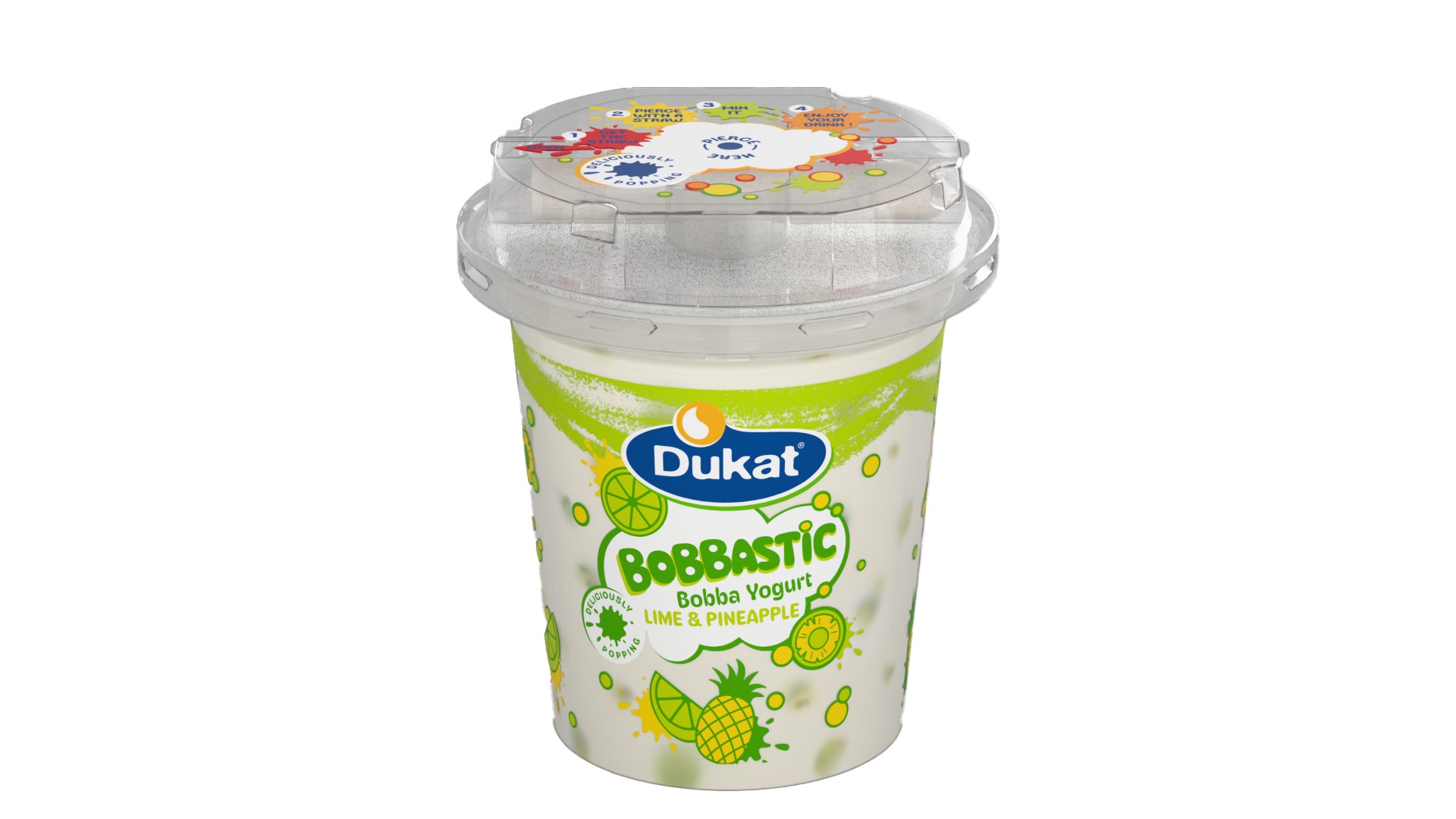 Dukat BOBBASTIC jogurt limeta/ananas, 300 g